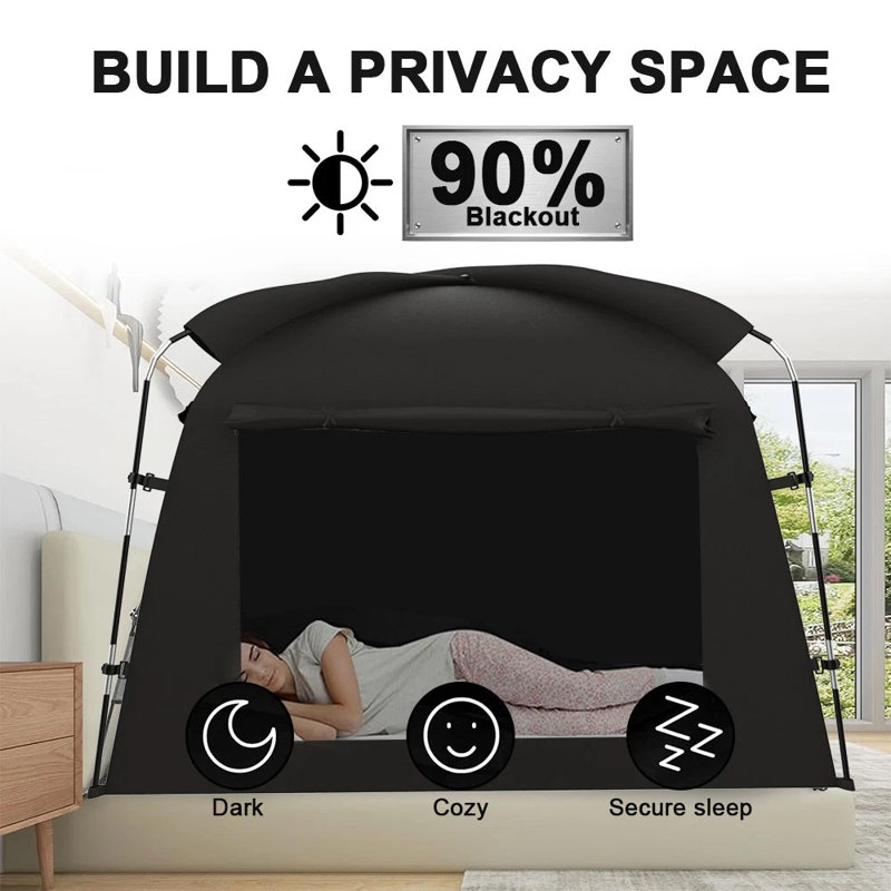 Auvent de lit pour tentes d'intimité pour enfants et adultes, 80% occultant, H 40 po x l 46 po x P 40 po, 1 Personne