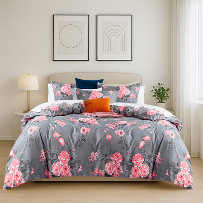 Haffa Microfiber Duvet Cover Set with Pillowcases