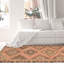 Tapis de couloir rose unique en laine noué à la main de style années 1990 4 pi 5 po x 12 pi 5 po Moshinski