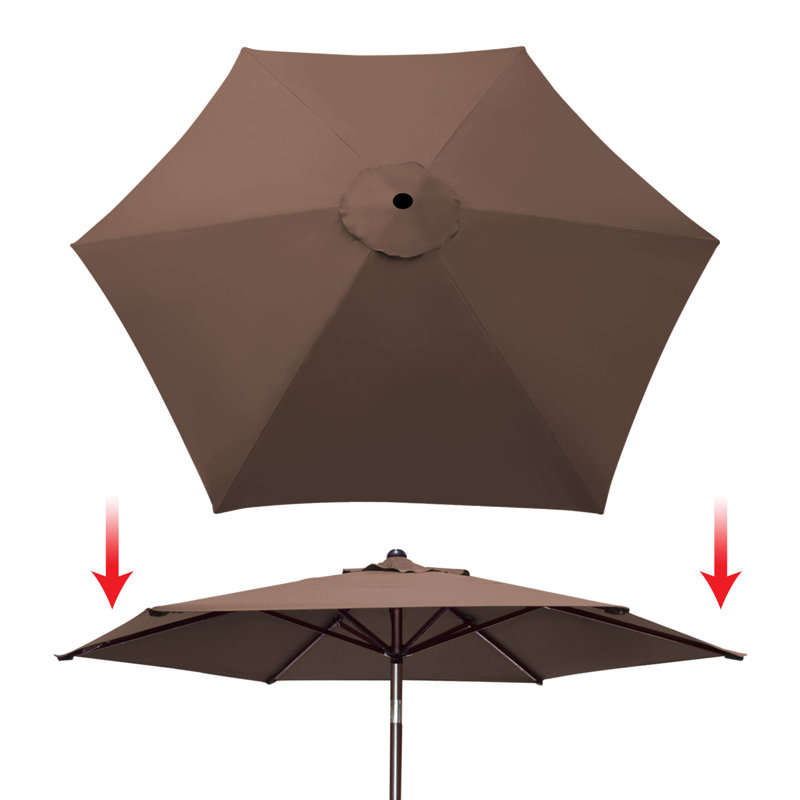 Housse de remplacement pour parasol de patio Atalaya, Brun