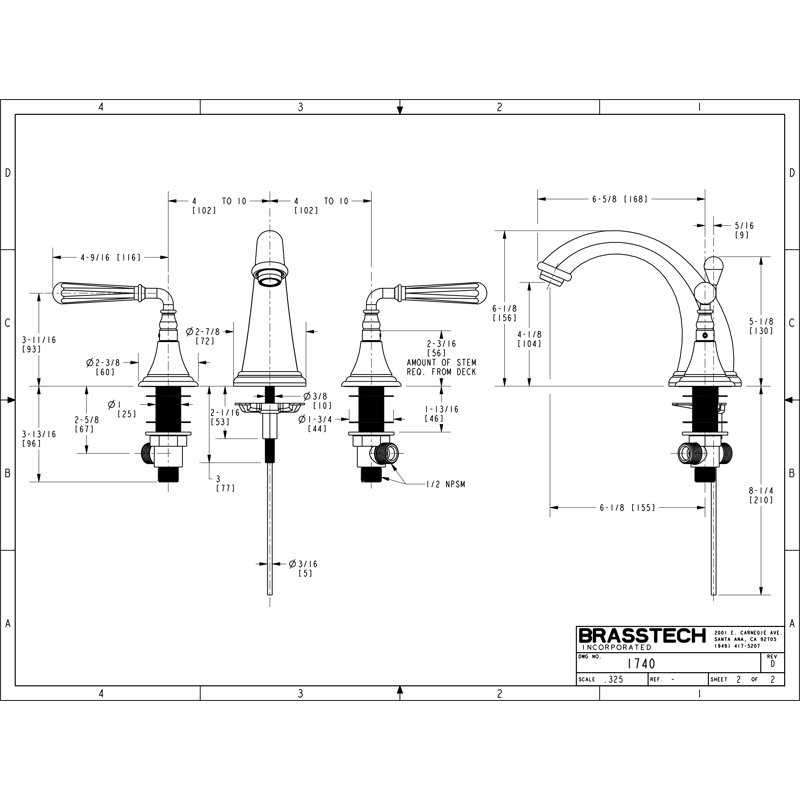 Bevelle Widespread Bathroom Faucet with Drain Assembly, Oil Rubbed Bronze