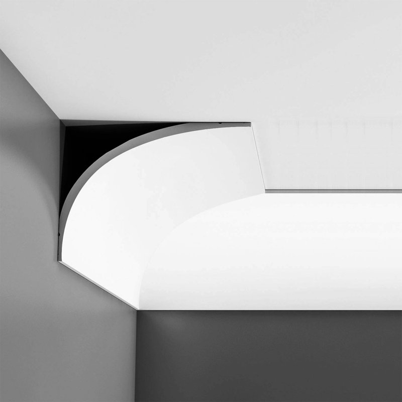 8-1/2 in x 6-1/4 in x 78-3/4 in Primed White Plain Polyurethane Crown Moulding