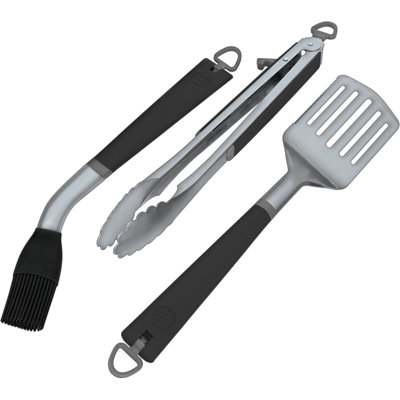 Coleman Revolution 3-Piece BBQ Grill Tool Kit, Stainless Steel Grilling Tool Set