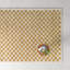 Tapis à poils longs moutarde / crème à carreaux Walker-1010131169