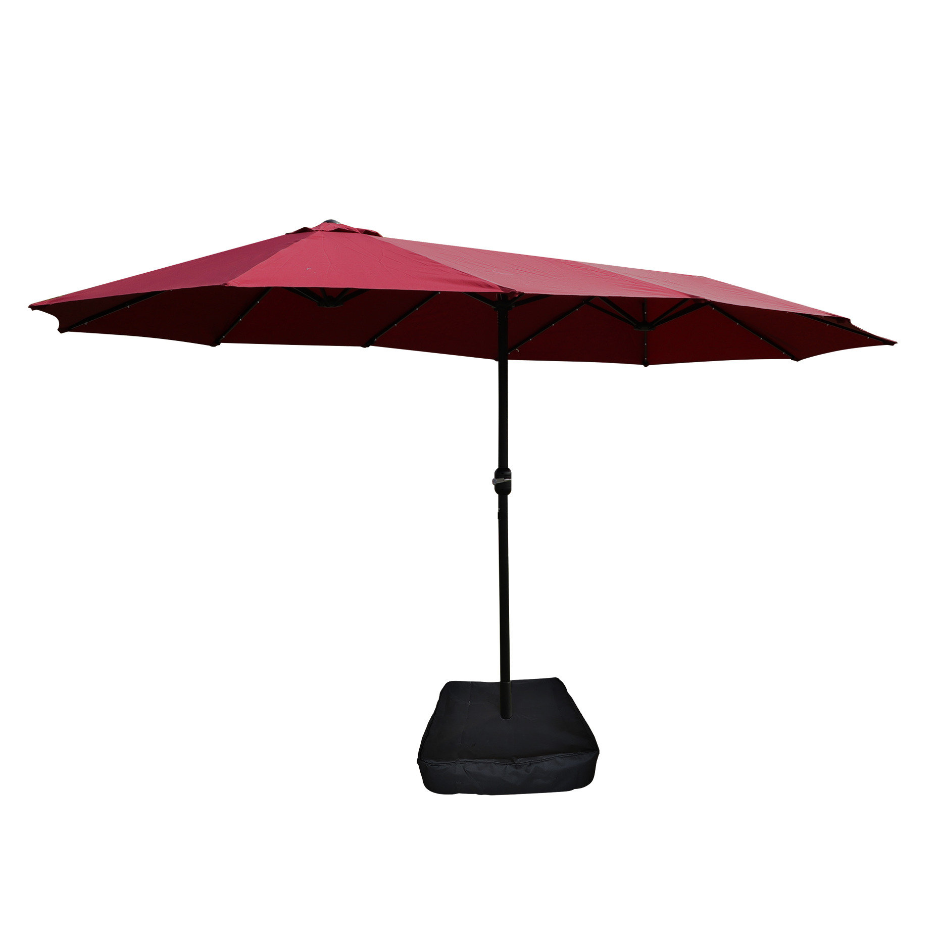 double wind vent patio umbrella Best Choice Products 15x9ft Large Double-Sided Rectangular Outdoor Aluminum Twin Market w/ Crank and Vents Add a touch of elegant shade to your outdoor living space with this stylish market patio umbrella Arlmont & Co. 15X9ft Large