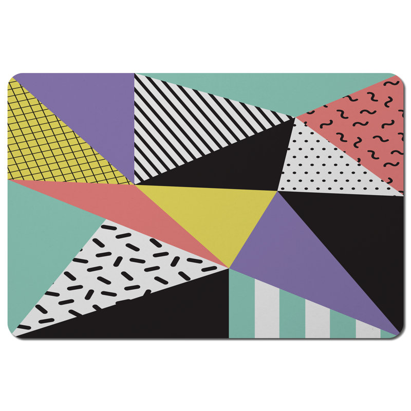 Galicia Polyester, Wood Patchwork Rectangle Placemat