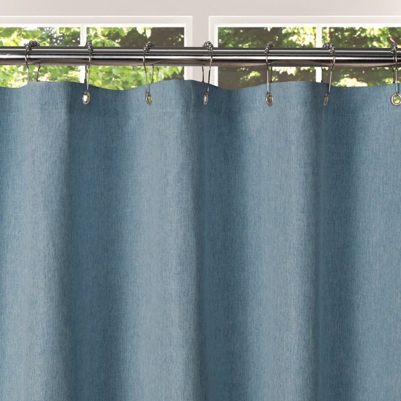 Rideau de douche Farmhouse, Bleu très foncé, H 72 po x l 72 po