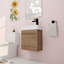 Meuble-lavabo mural simple 18,16 po avec plateau en résine Kuhns-88116763