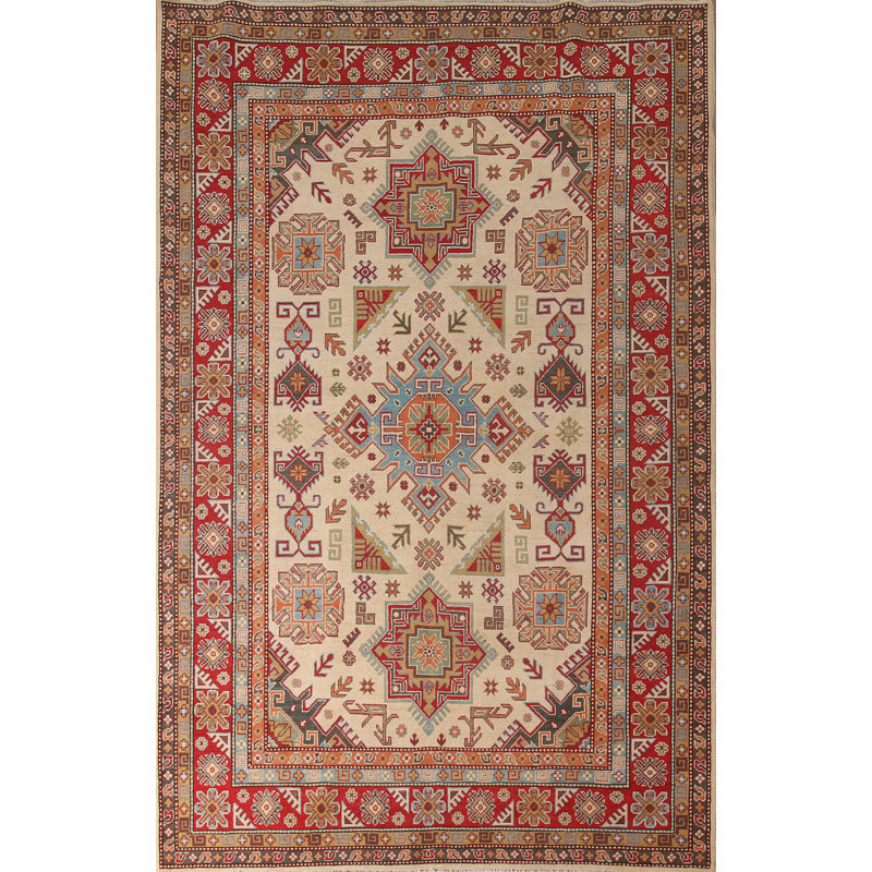 Geometric Kazak Oriental Area Rug