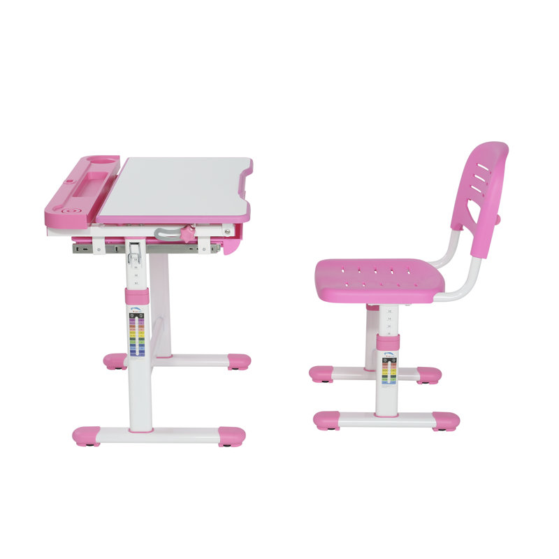 Ensemble de bureau d'art 19 "et chaise Hysell, Roses