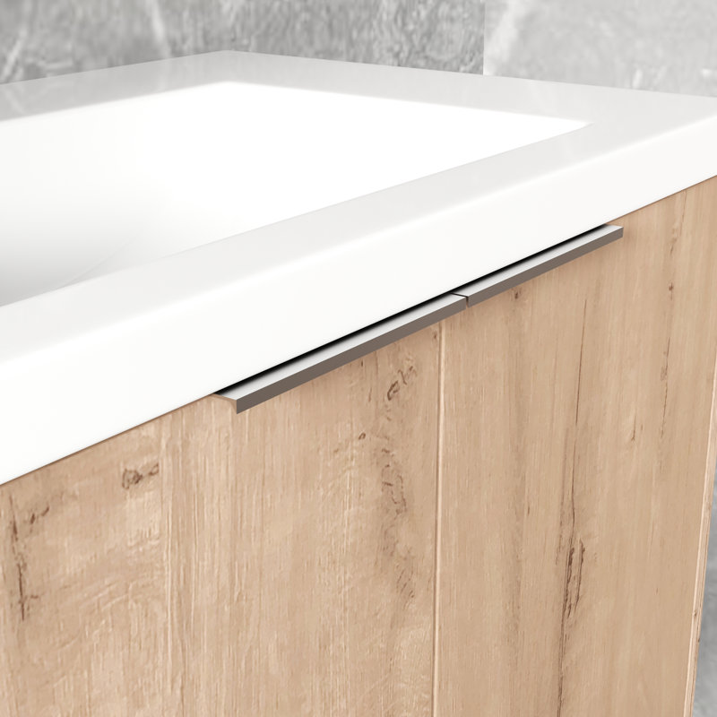 Meuble-lavabo de 30 po avec lavabo et armoire d'appoint moderne - pour salle de bain contemporaine et fixation murale, espace généreux