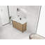 Meuble-lavabo autoportant de 48 po avec lavabo en résine et 3 portes d'armoire à fermeture en douceur