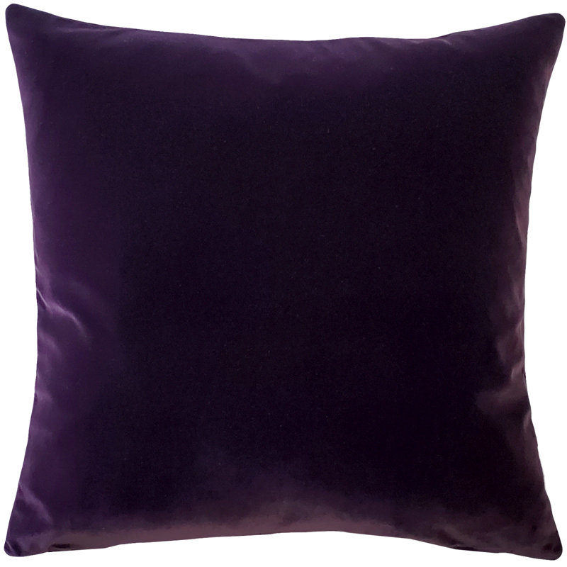 Castello Velvet Reversible Throw Pillow, Purple, 17" x 17"