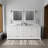 Double Bath Vanity with Quartz Top and Faucet Set