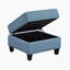 Repose-pieds carré moderne texturé avec détails capitonnés, compartiment de rangement caché 26 po Veline