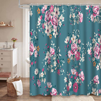 Rideau de douche avec 12 crochets