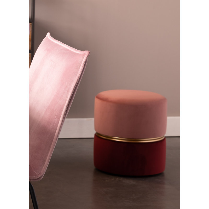 Tabouret décoratif, Rouge / rose