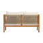 Ensemble de canapés de patio moderne, corde en bois d'acacia, divertissement extérieur compact