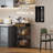 Coffee Bar Stand Station Cart with Storage Drawer -3 Tier, Extended Worktop Coffee Table,