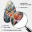 «Tropical Flowers with Beautiful Bird - Birds Of Paradise», forme unique en métal, horloge murale asymétrique traditionnelle-104237584
