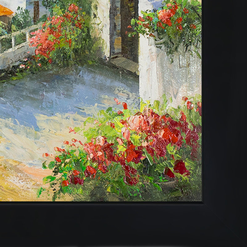 High Rise Bay, peinture sur toile encadrée, H 25 po x l 29 po x P 2 po, Cadre flottant noir New Age