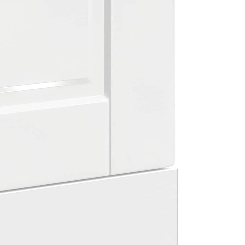 Panneau de lave-vaisselle Vidaxl en bois d'ingénierie durable standard, H 26,4 po x l 17,7 po x P 0,6 po, Blanc très luisant