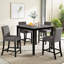 Ensemble de table de salle à manger 5 pièces avec 4 chaises rembourrées | Ensemble de salle à manger carré en bois pour cuisine, salle à manger ou appartement-1660283623