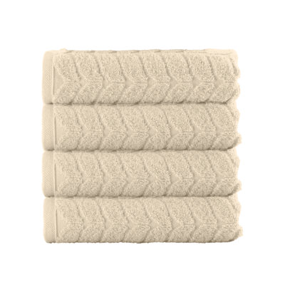 Elegant Comfort 100% Turkish Cotton 4-Piece Hand Towel Set – Soft, Highly Absorbent, Quick Dry Bathroom Towels
