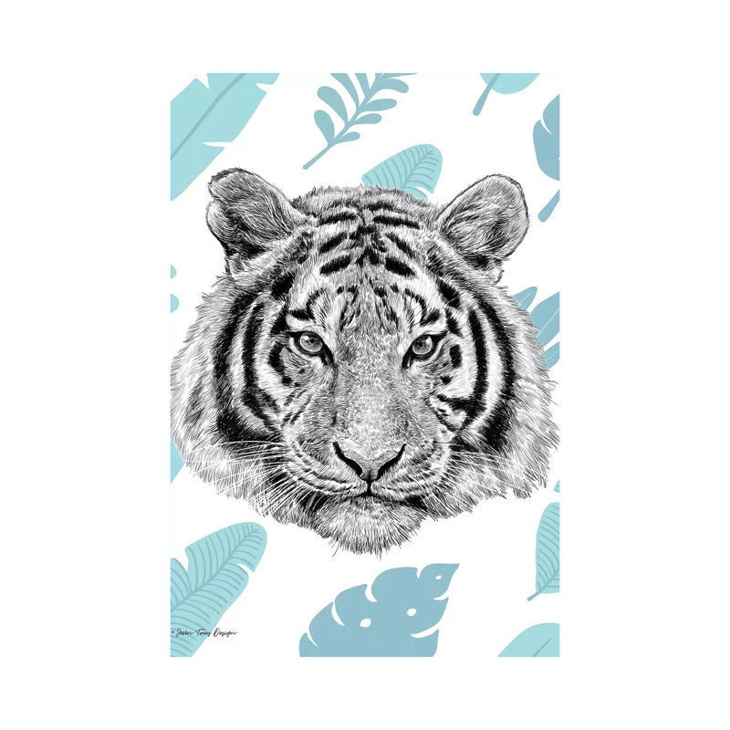 Tropical Tiger by Seven Trees Design - Wrapped Canvas Gallery-Wrapped Canvas Giclée, 66.04cm H x 45.72cm W