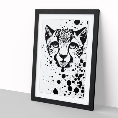 Cheetah Paint Splatter - Picture Frame Print