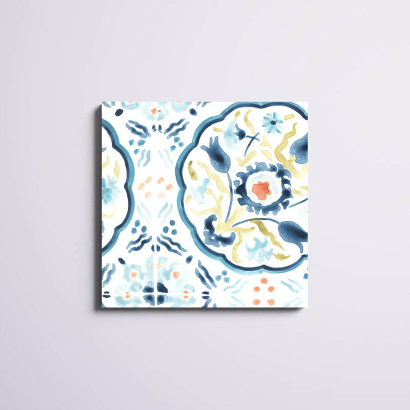 «Medallion Medley V», peinture sur toile, H 30 po x l 30 po