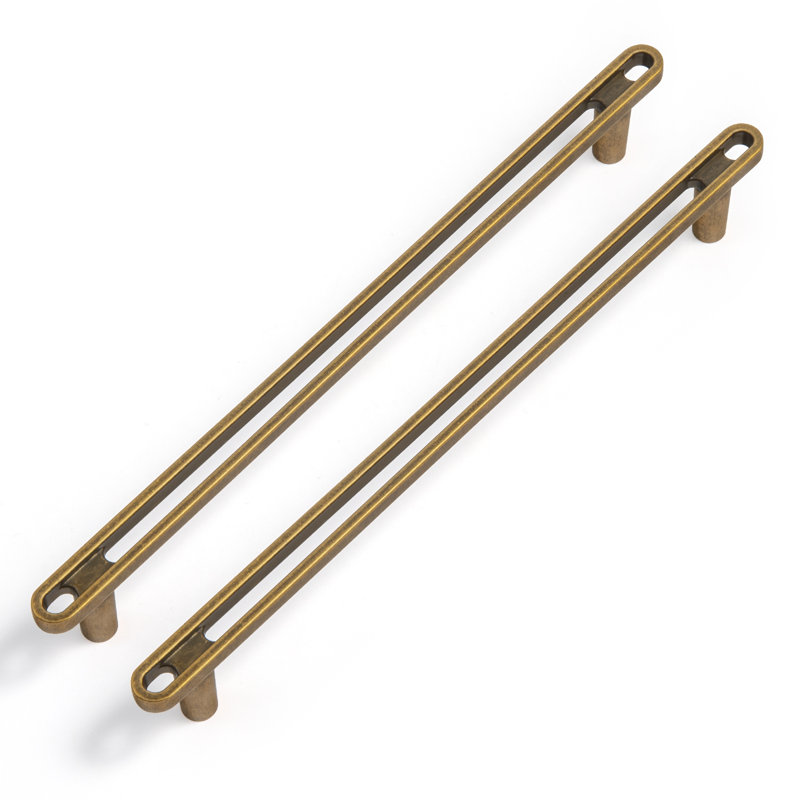 7 9/16'' Center to Center Bar Pull, Antique Brass