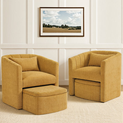 Fauteuil Lane Accent avec pouf de rangement (lot de 2)