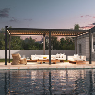 13 pi L 10 pi x Pergola en aluminium avec auvent