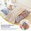 Fauteuil à billes convertible 80 po 3 en 1 avec coussin blanc-145975447-139270321
