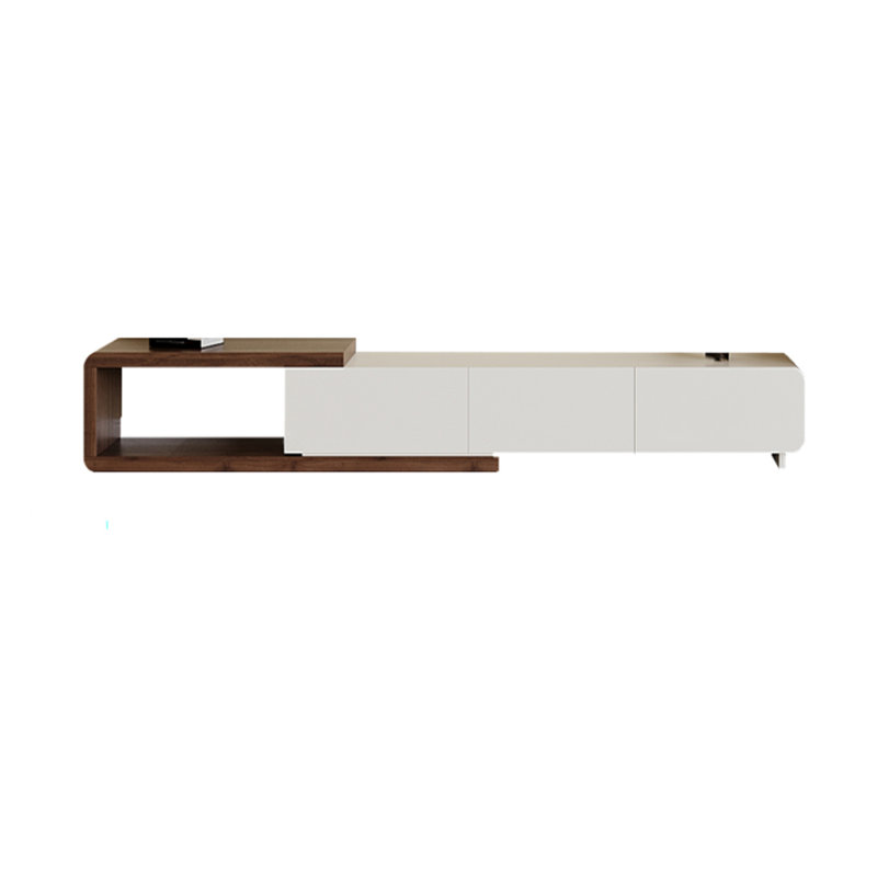 Modern Brown Retractable TV Stand
