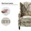 Fauteuil inclinable manuel rembourré Celia avec dossier à oreilles classique et pieds en bois en forme de vase-1509520463