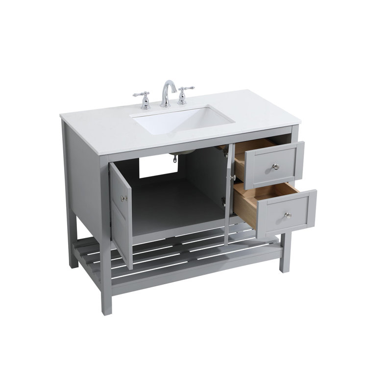 Ensemble de meuble-lavabo simple 42 po Krish, Gris