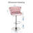 Velvet Bar Stools Set Of 2, Swivel Barstool Upholstered Counter Bar Chairs, Counter Height Barstools Adjustable Kitchen Island Chairs-857565937