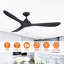 Garuda 56'' 3 - Blade Propeller Ceiling Fan with Remote Control without Lights-1865687036