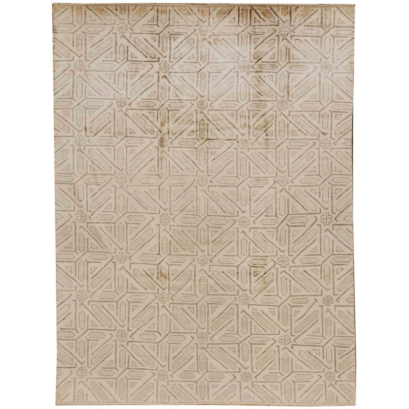 Silk Geometric Area Rug