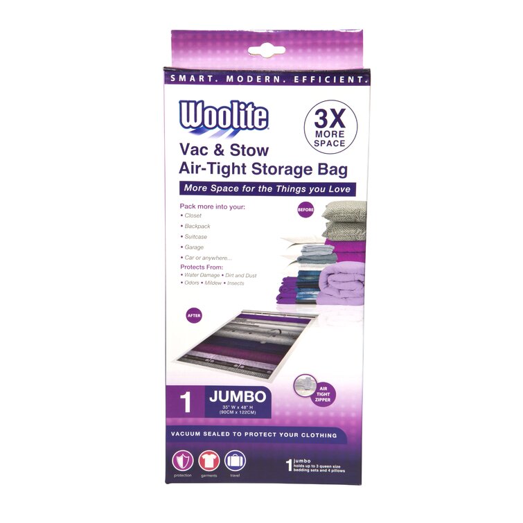 Woolite 35 in. x 48 in. Jumbo Vacuum Storage Bag W-85560 - The