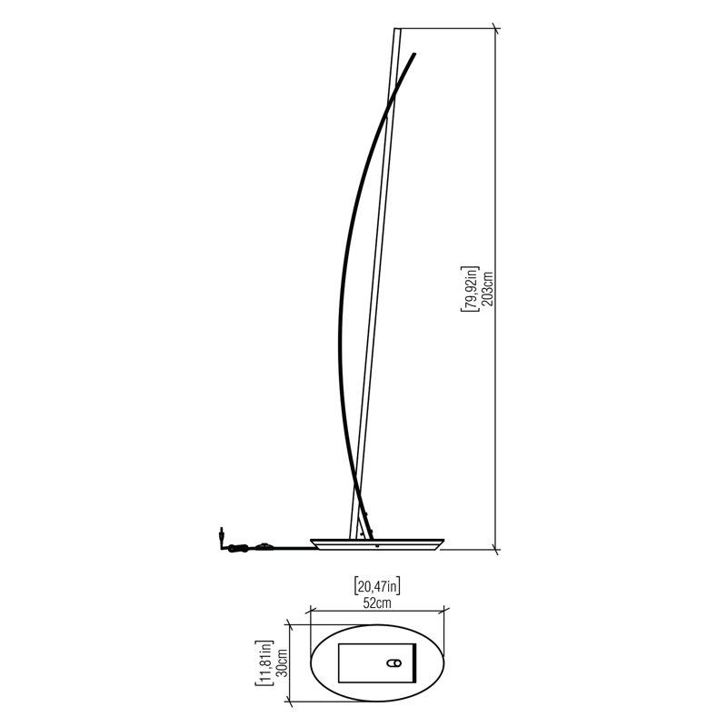 Jangada LED Floor Lamp, Louro Freijó