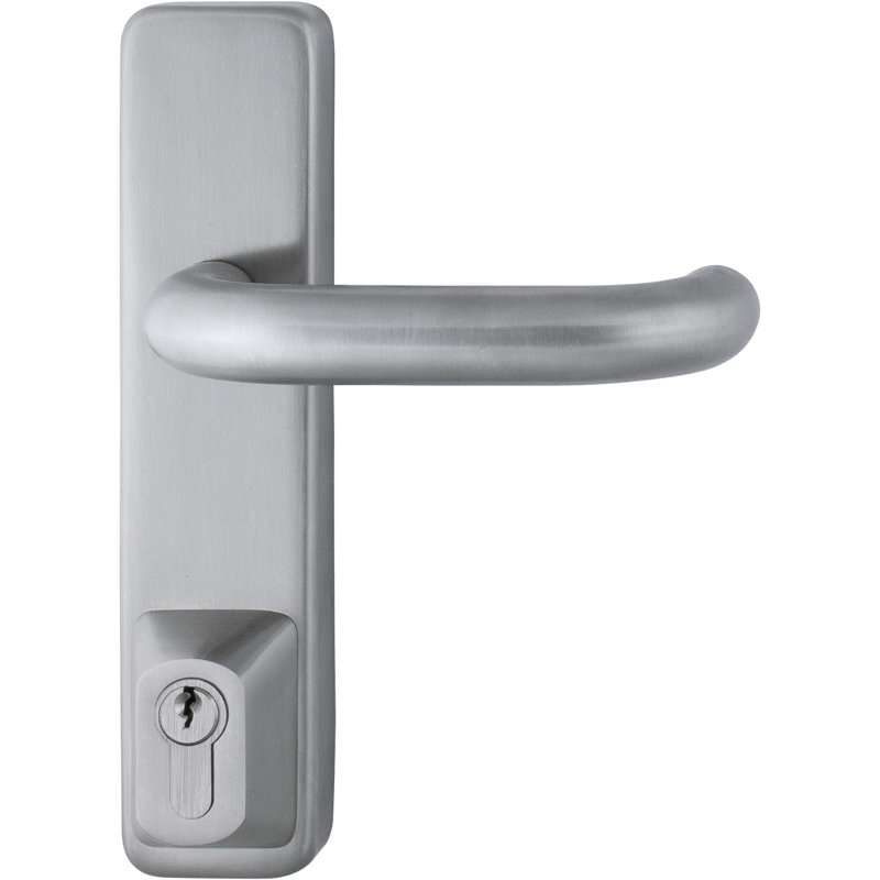 Amanoa Door Handle, Satin Stainless Steel