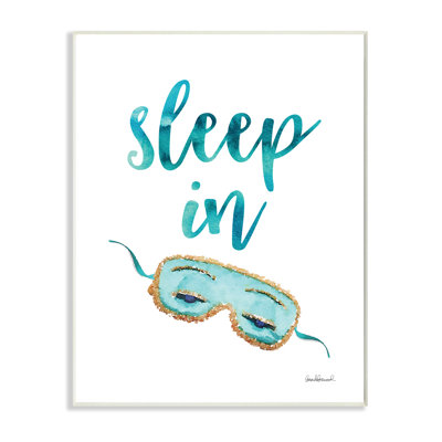 «Sleep Typographie with Eyelashs Mask», reproduction de peinture à l'aquarelle