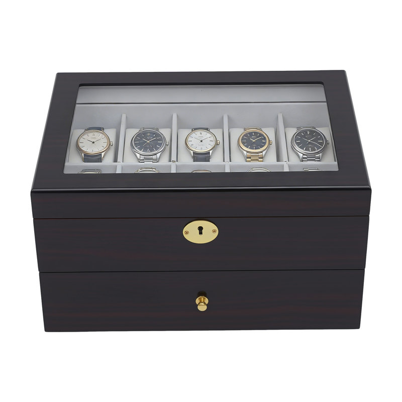 Glass Watch Box + Drawers