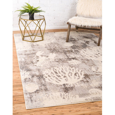 Tapis brun à motif abstrait Trenton