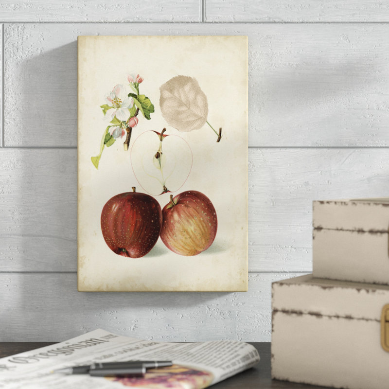 Harvest Apples I by Heinrich Pfeiffer - Painting on Canvas, 30cm H x 20cm W, Wrapped Canvas