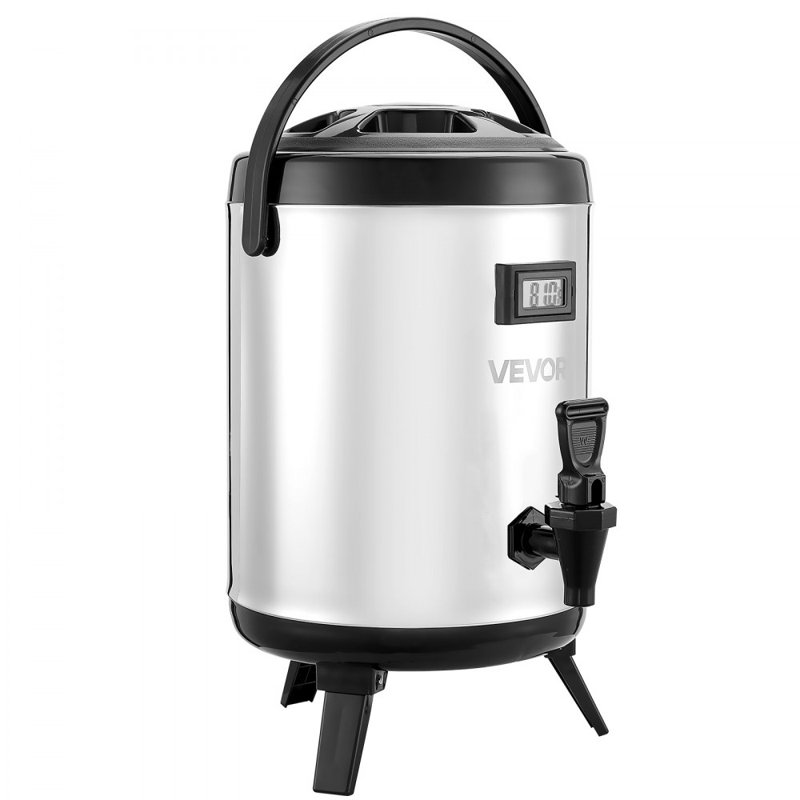 Insulated Beverage Dispenser for Hot & Cold Drinks 1.5 Gal Stainless Steel