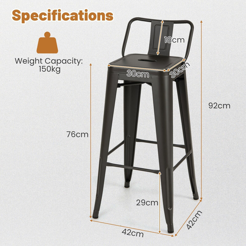 Aeneus Bar Stool, Brown